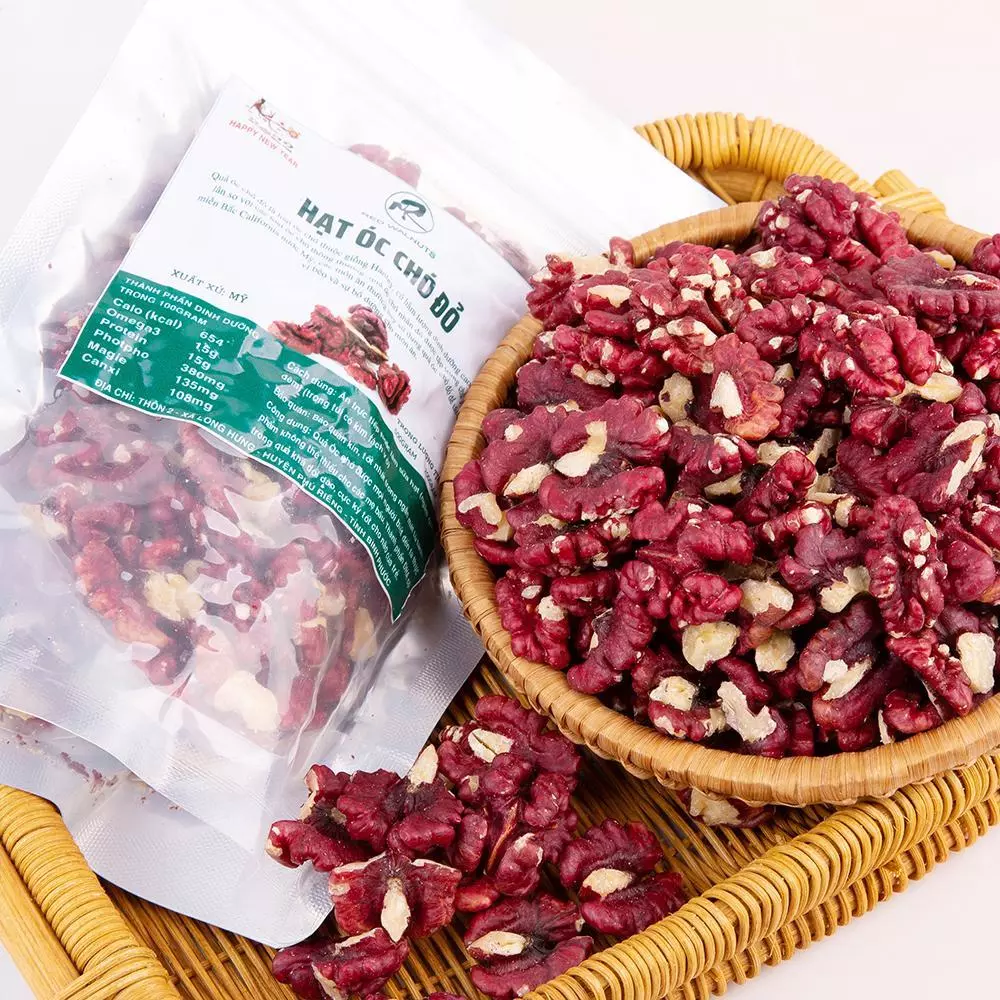 500Gr Óc chó đỏ nhập khẩu. Có hồ sơ công bố, xuất hóa đơn công ty đầy đủ