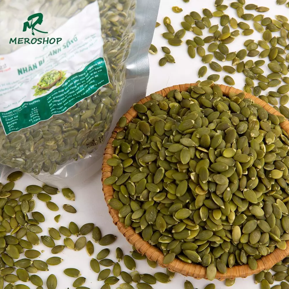 500Gr Nhân bí xanh sấy chín, Có hồ sơ công bố, xuất hóa đơn công ty đầy đủ