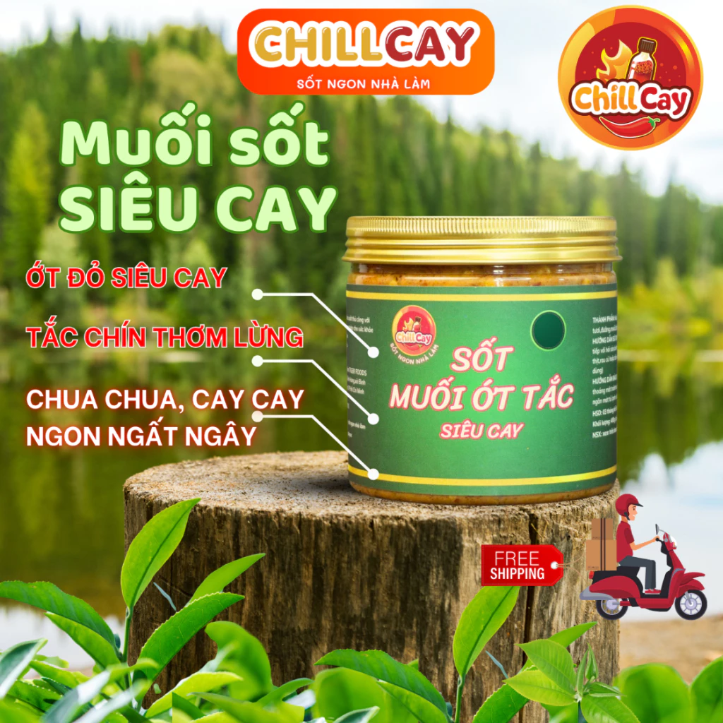 Muối sốt siêu cay CHILL CAY  Muối tôm sốt tắc ớt nhà làm thần thánh trộn chân gà và chấm mọi thứ,trái cây và hải sản