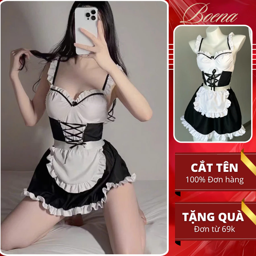 [A03] Set Váy Cosplay Hầu Gái BOENA Váy Ngủ sexy quyến rũ gợi cảm
