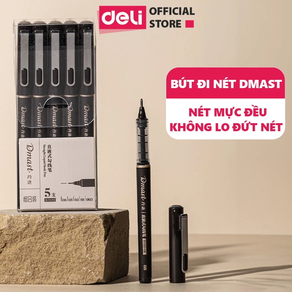 [HỌA CỤ DELI] Bút Vẽ Kỹ Thuật Drawing Pen Cao Cấp Deli Bút Đi Nét Nhiều Loại Ngòi Kháng Nước Vẽ Caligraphy Phác Thảo