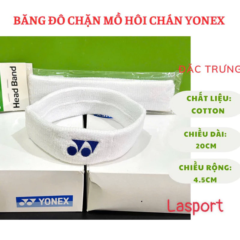 Băng đô chặn mồ hôi trán Yonex AC258EX, băng đô cầu lông cao cấp, mềm mại siêu thấm hút mồ hôi