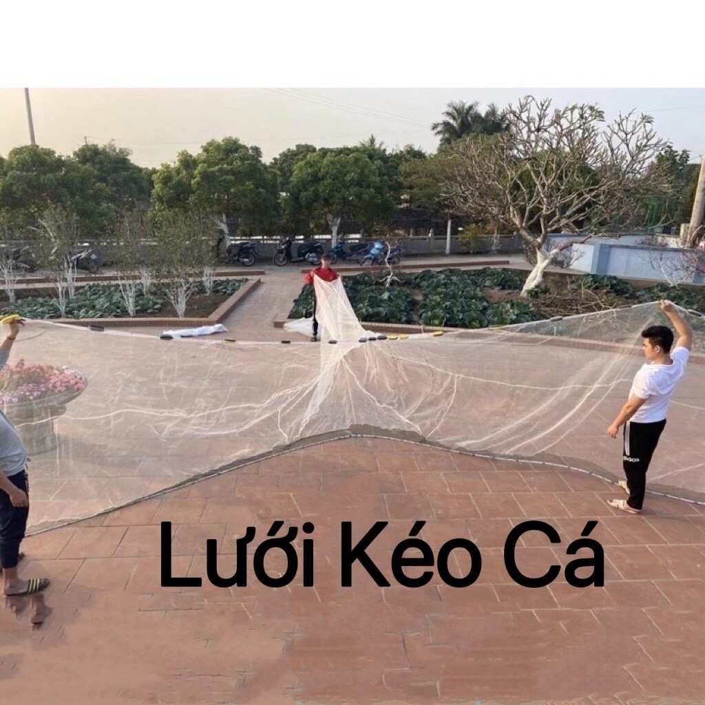 Lưới vét cá dài 15m,20m cao 2m kéo cá ao, hồ, sông