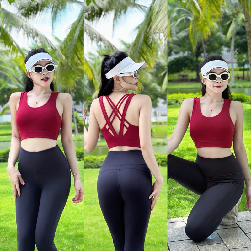 Bra thể thao tập gym yoga nữ dây đan new sport