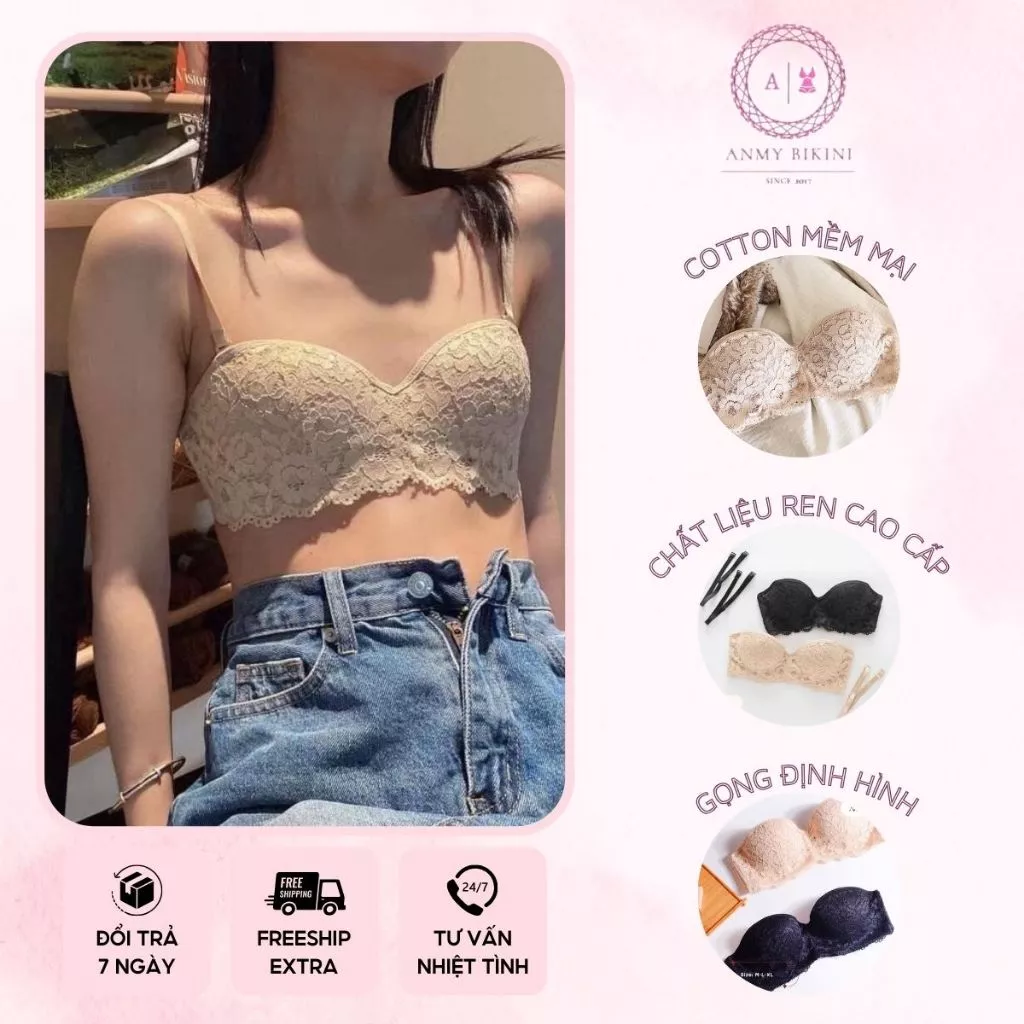 Áo Lót Quây Ren Đệm Mỏng Thông Thoáng Thoải Mái Có Gọng Định Hình Vòng Một Quyến Rũ - Cup 9202