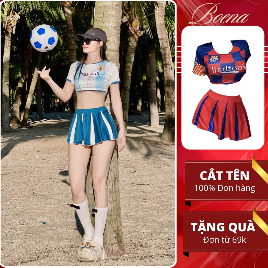 [6904] Bộ cosplay bóng đá BOENA  gợi cảm set ngủ nữ cổ động viên bóng đá
