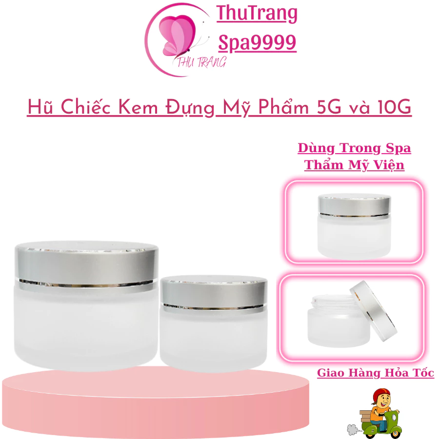 Hũ Triết Thủy Tinh Đựng Mỹ Phẩm Kem Hũ 5g 10g Đựng Triết Mỹ Phẩm,