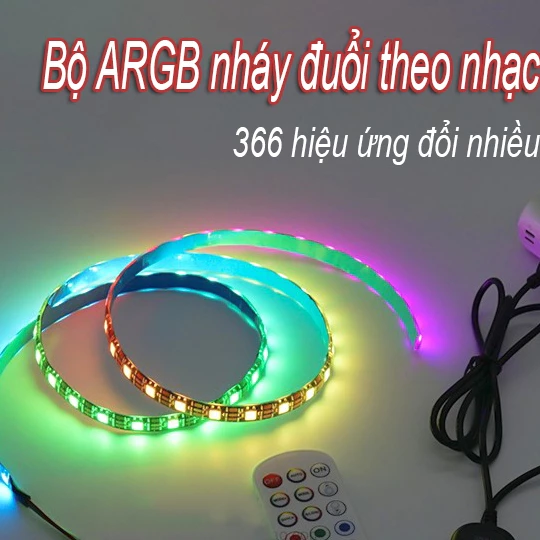(Dùng app) Bộ đèn led ARGB 5m nháy đuổi hiệu ứng theo nhạc ·