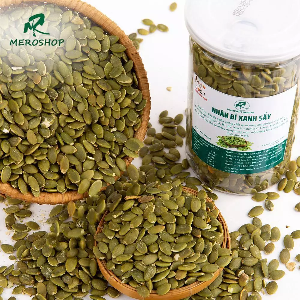 250Gr Nhân bí xanh. Có hồ sơ công bố, xuất hóa đơn công ty đầy đủ
