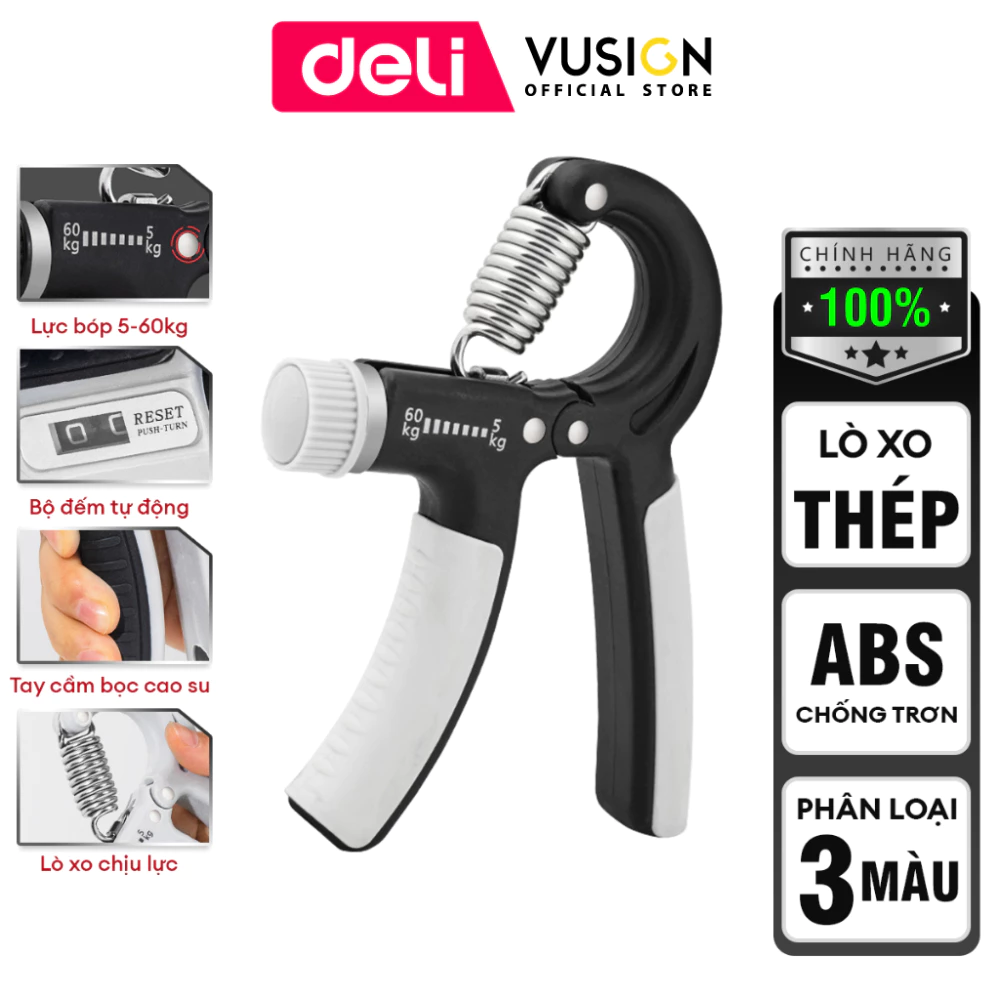Kìm bóp tập cơ tay chính hãng Agnite, tăng lưu thông máu, dễ mang theo, nhiều mức lực, có đếm số - ER021