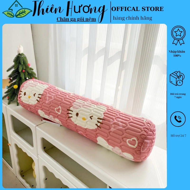 Vỏ Gối Ôm Điều Hoà Cao Su Non Cao Cấp Mark Cross Kích Thước 35x110cm Có Khoá Kéo - Thiên Hương