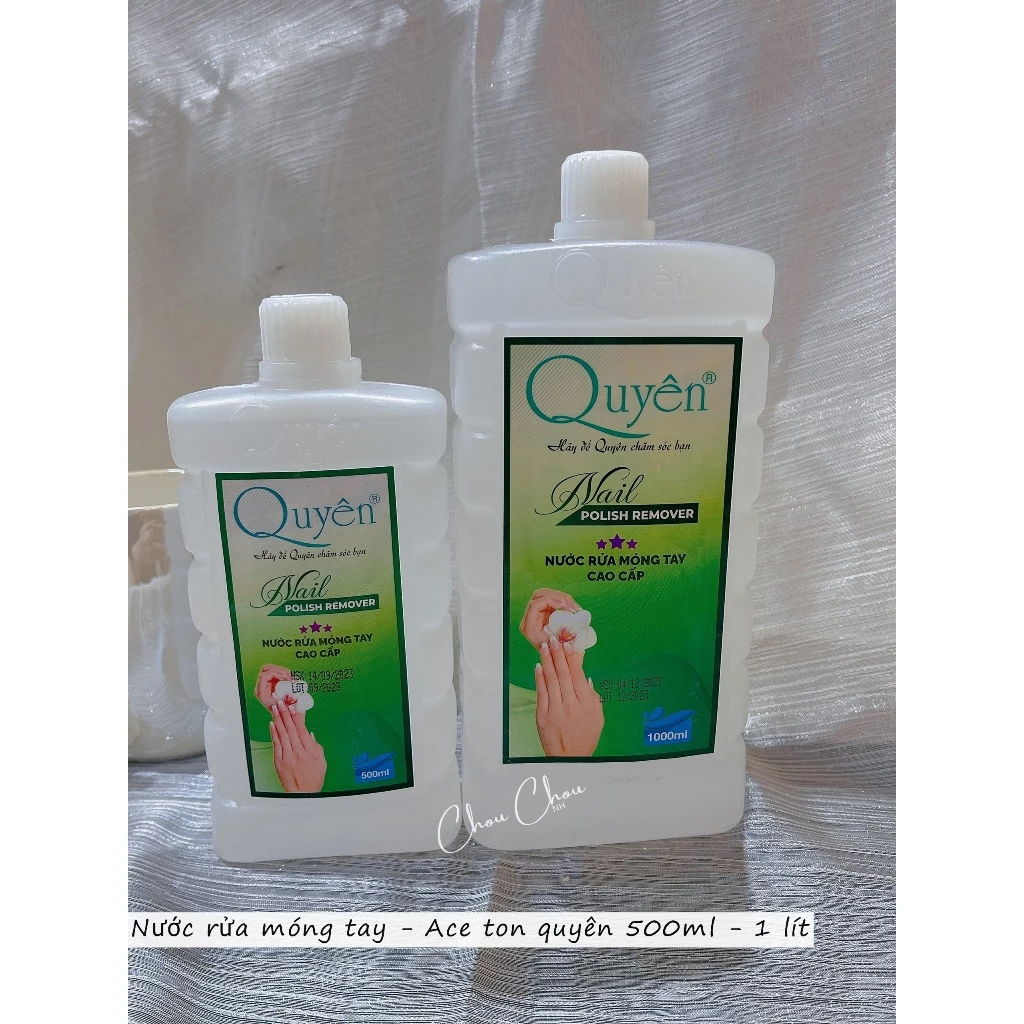 Nước rửa móng tay 1 lít Chính hãng Quyên ,Axiton, nước ủ tháo móng