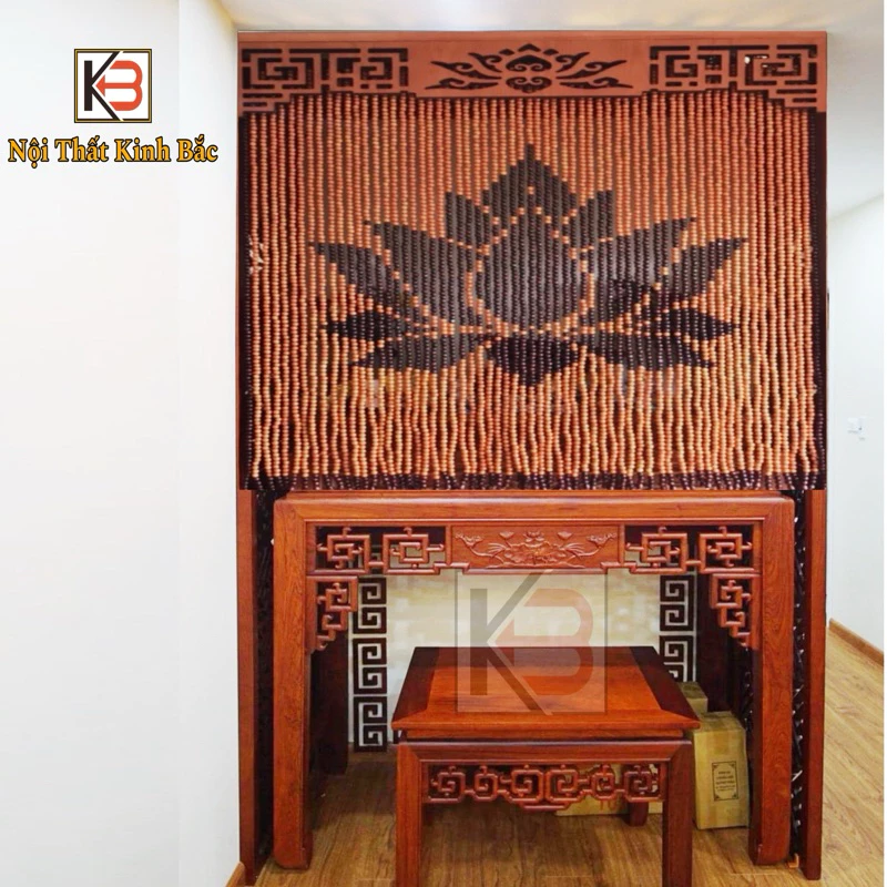 Mành Rèm Hạt Gỗ Phong Thủy Kinh Bắc – Rèm Ban Thờ, Cửa Ra Vào, Trang Trí Nhà, Hóa Giải Phong Thủy