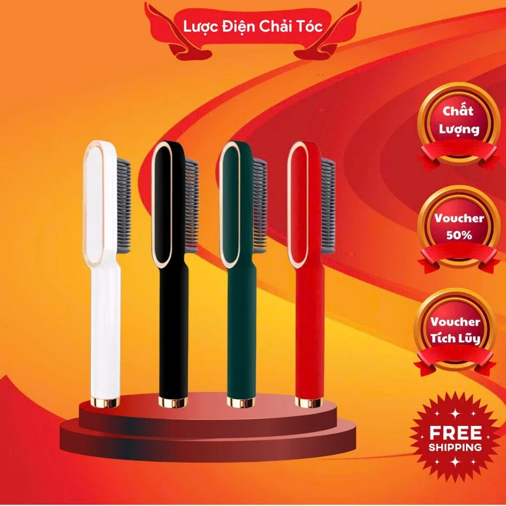 Lược điện chải tóc làm thẳng tóc điều chỉnh nhiệt độ sử dụng chải thẳng tóc phù hợp mọi loại tóc - L3
