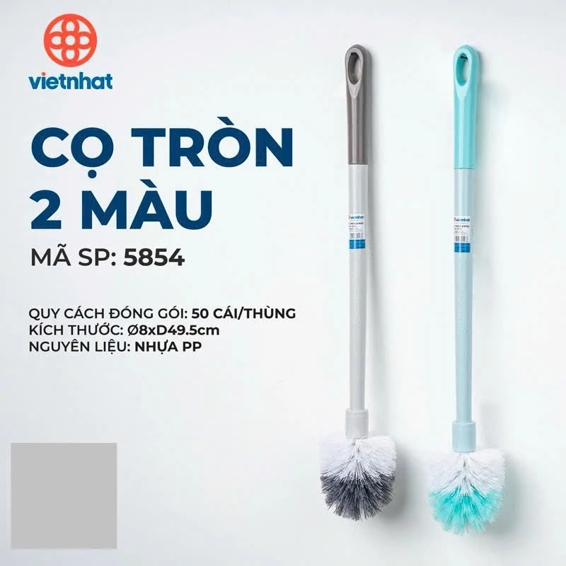 Chổi cọ nhà vệ sinh Việt Nhật (5852), Cây cọ toilet bồn cầu đa năng