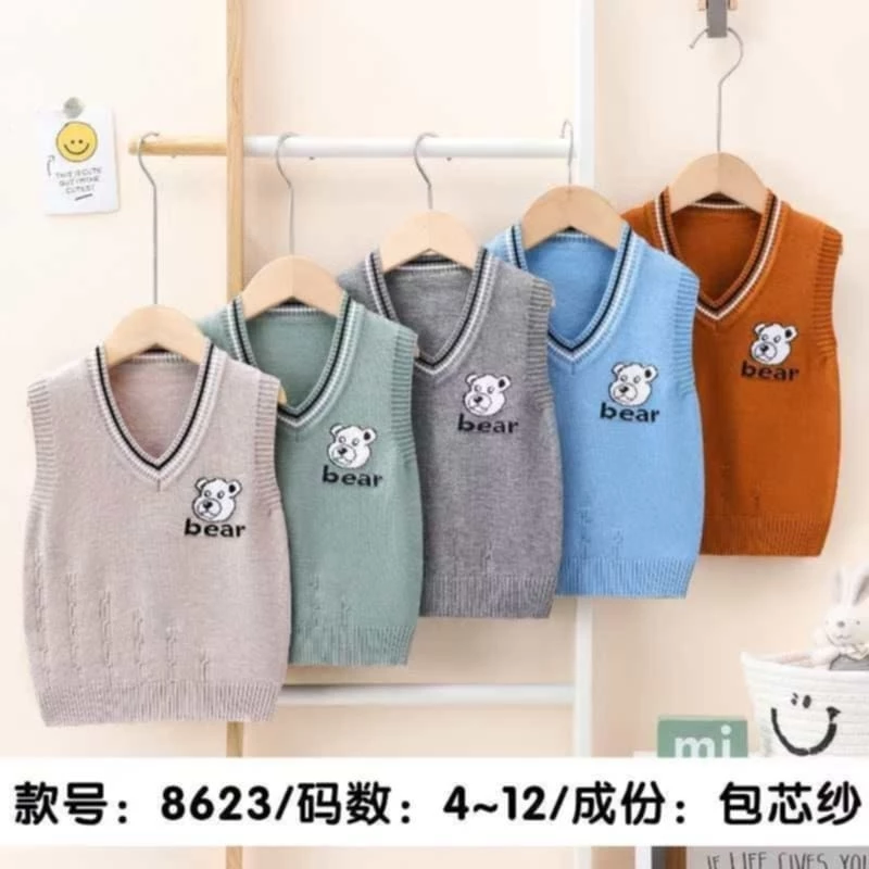 [Hàng Quảng Châu] Áo gile len cho bé 8_20kg