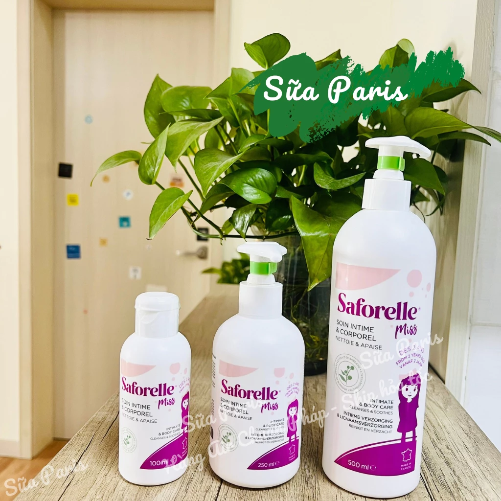 Dung dịch vệ sinh Saforelle cho bé gái từ 2 tuổi đến tuổi dậy thì_Sữa Paris Aderma