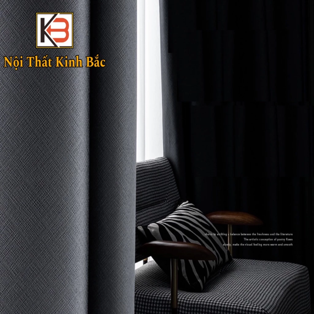 Rèm Cửa KB02 - Một Tấm Rèm Vải Che Nắng Chất Liệu Dày Che Nắng Cản Nhiệt Cho Rèm Điều Hòa