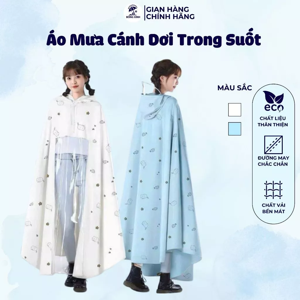 Hót mới nhất 2024 Áo Mưa hinh mèo , Áo Mưa Một Đầu Trong Suốt Đi Xe Máy Che Phủ Toàn Thân Có Kính Che SP412326070