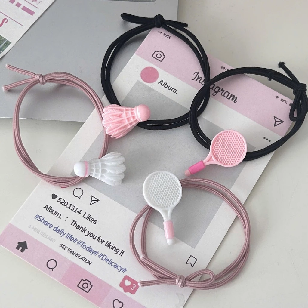 Dây chun buộc tóc hình quả cầu cây vợt , siêu cute , độc đáo