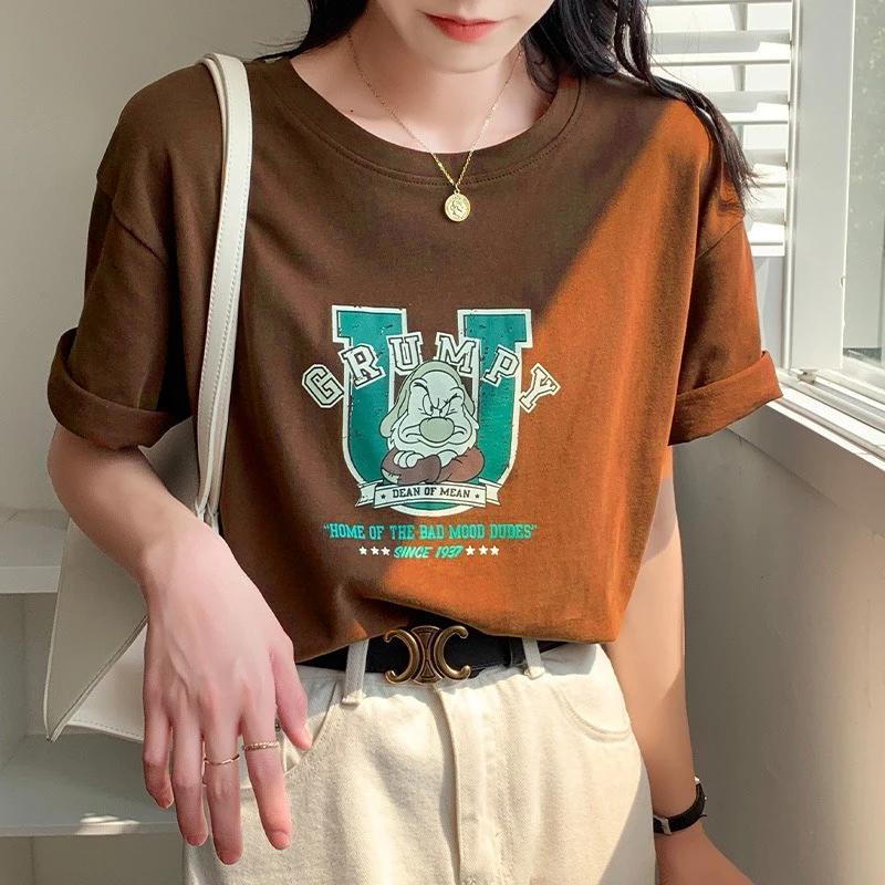 Áo thun nữ cổ tròn tay ngắn thun cotton in hình cute áo phông bán chạy nhiều màu freesize giá rẻ thời trang freeship