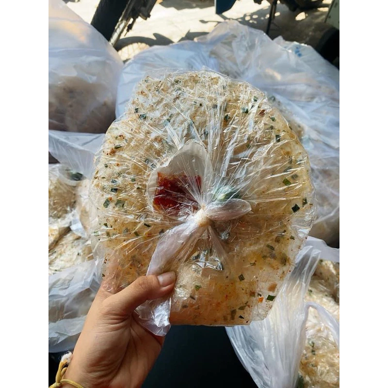 Bánh tráng lá trộn hành ớt rim chấm (kèm đũa)