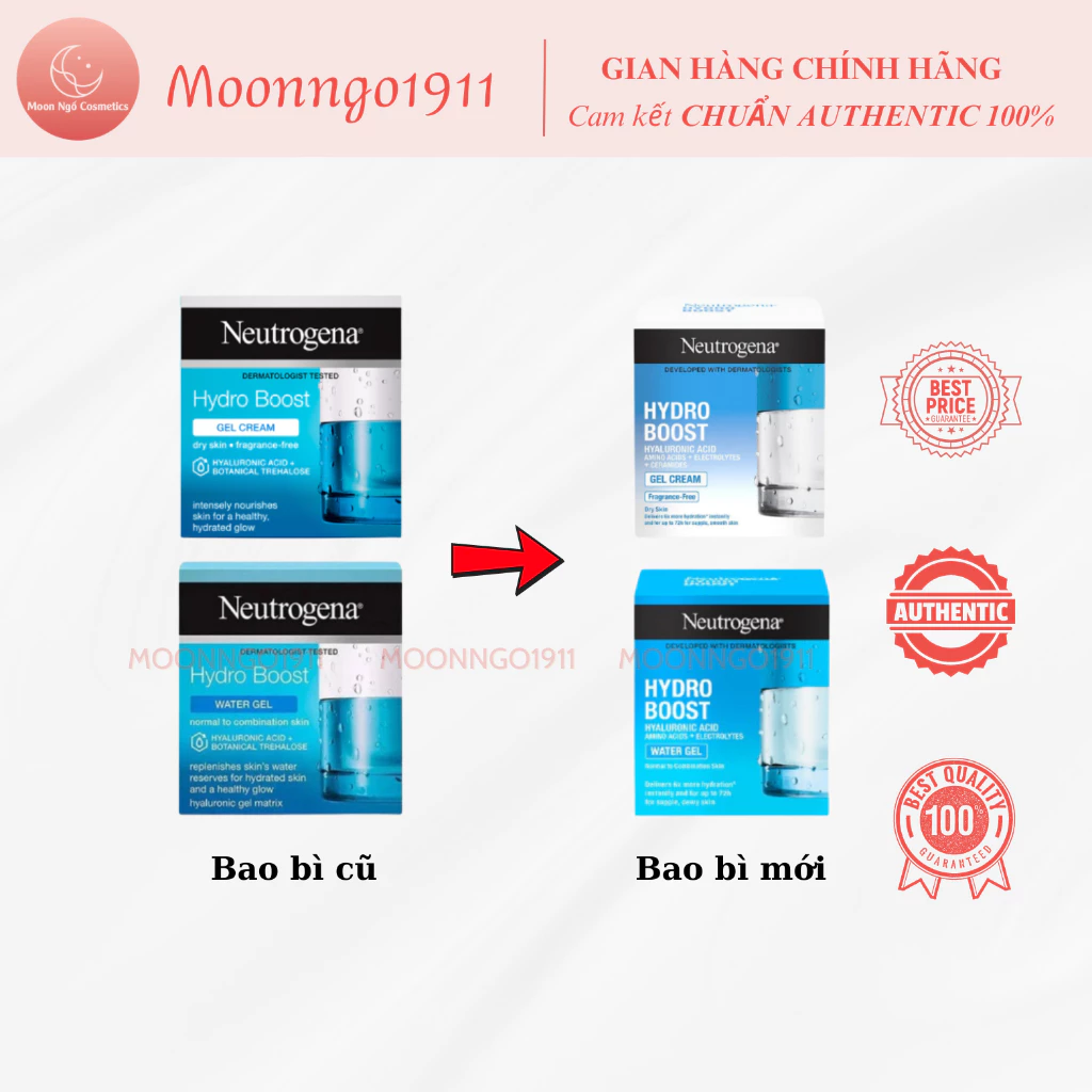 [Hàng Công Ty]Dưỡng ẩm Neutrogena Water Gel và Gel Cream Hydro Boost 50ml