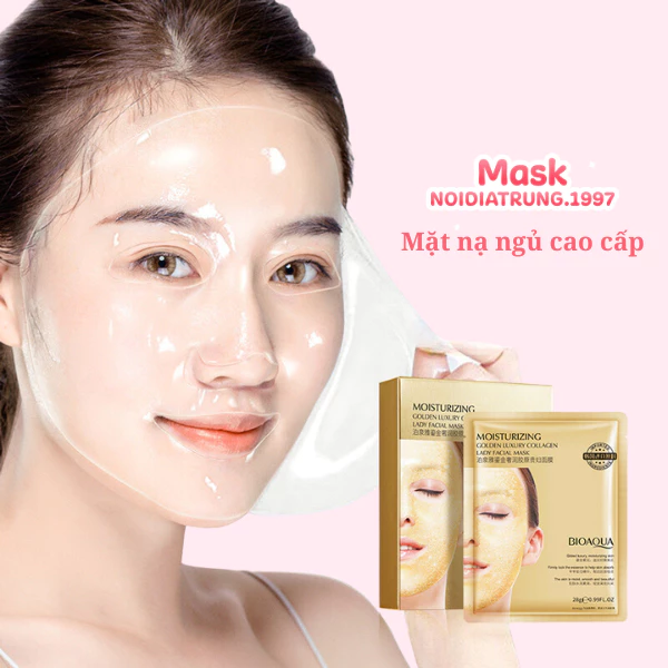 Combo 10 Miếng Mặt nạ Trong Suốt Collagen Bioaqua Dưỡng Ẩm Làm Sáng Da Mask Nội Địa Trung