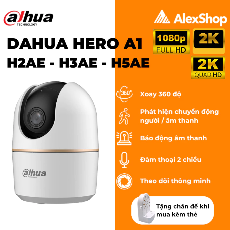[2026] Camera Dahua Hero A1 H3AE- H5AE / B1 H3B H5B, Camera Trong Nhà Xoay 360 Độ, Đàm Thoại 2 Chiều
