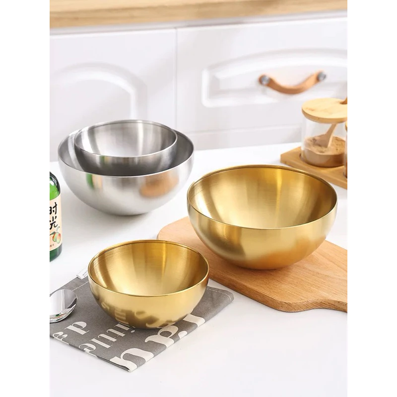 Bát Chậu Inox 304 Mạ Vàng Chén Inox Dùng Rửa Mặt Trong Spa Thẩm Mỹ Viện