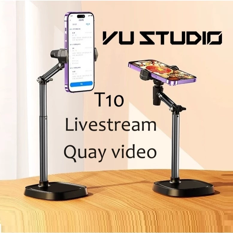 Giá đỡ điện thoại livestream quay video review sản phẩm xem phim quay 360 độ Vu Studio T10 (T100) T8