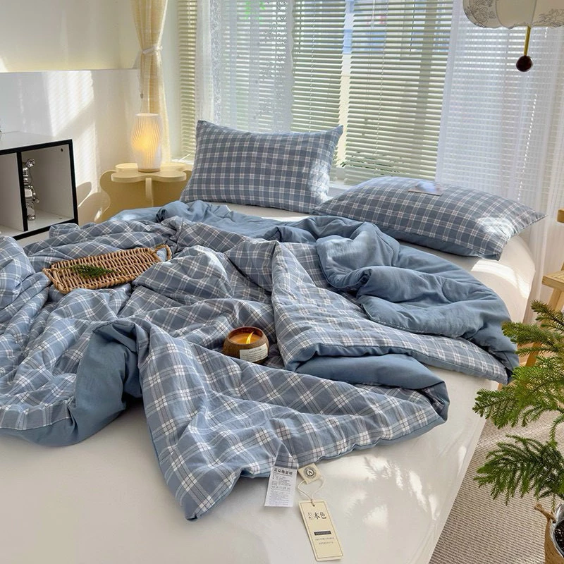 Chăn Cotton Đũi Kẻ bông sơ đậu nành , kích thước 2mx2m3 mềm mại, mát mịn thoáng mát hàng chuẩn loại 1 cao cấp_5sbedding