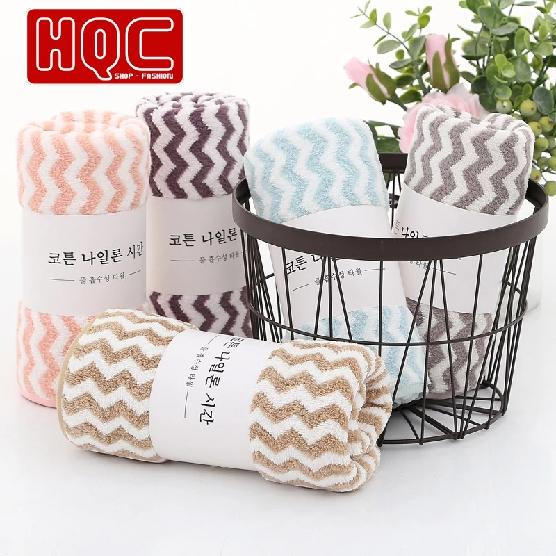Khăn mặt lông cừu siêu mềm mịn xuất Hà siêu thấm hút tốt HQC084