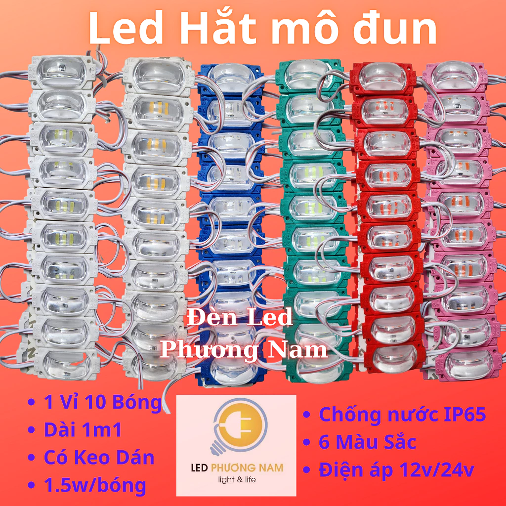 Led Hắt Bóng Siêu Sáng Chống Nước (Vỉ 10 Bóng), Điện áp 12v/24v, Đèn gắn bên hông xe tải, xe buýt