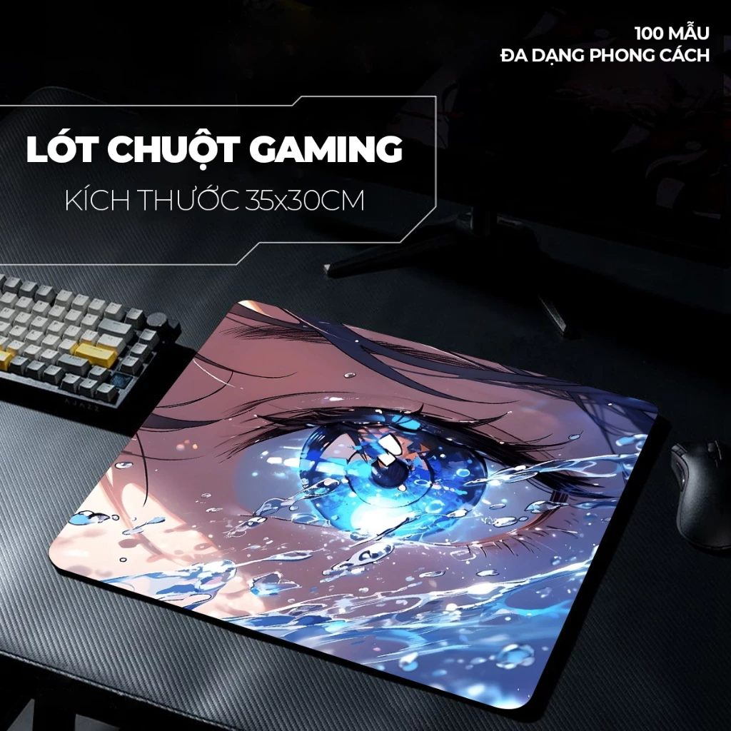 Lót chuột, pad chuột kích thước 35x30cm chuyên game FPS độ dày 3mm chất liệu cao su chống trơn trượt