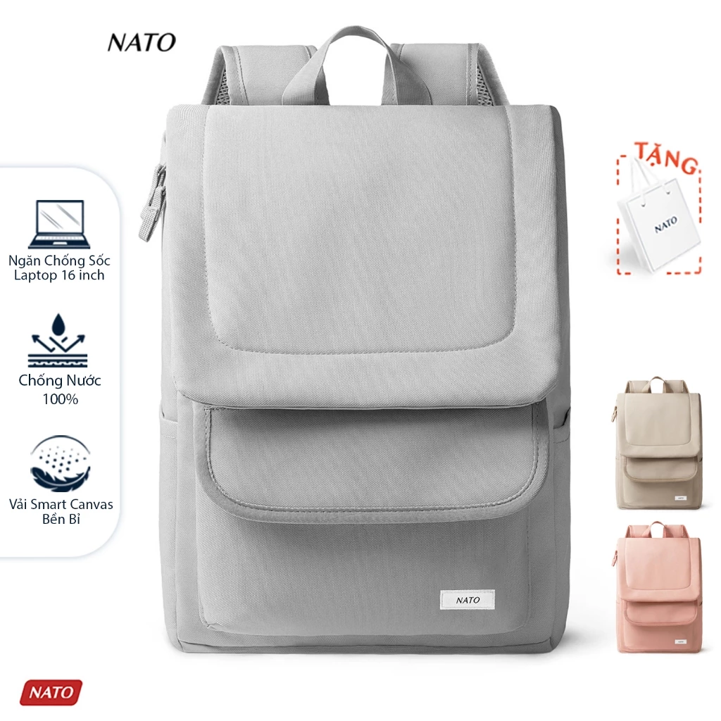 Balo NATO® "Cosmic - Backpack" Sợi Vải Smart Canvas Cao Cấp Đựng Laptop 16 Inch Nam Nữ Đẹp Đi Học