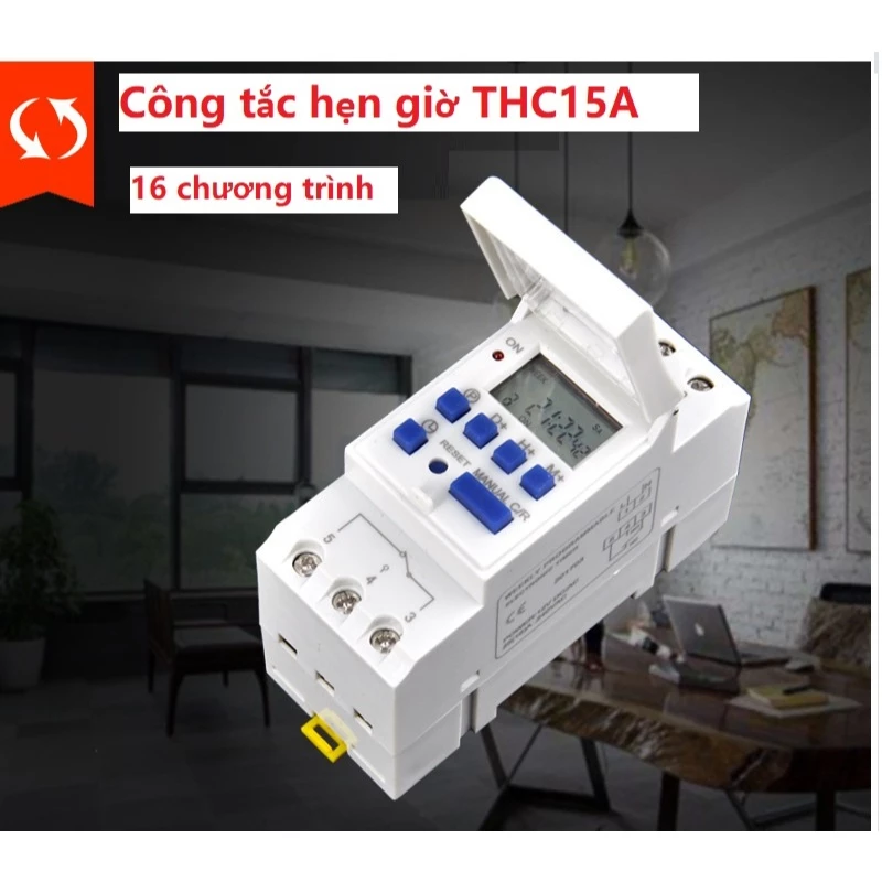 Công tắc hẹn giờ điện tử THC15A,  AHC 15A - Timer hẹn giờ điện tử điều khiển qua tiếp điểm