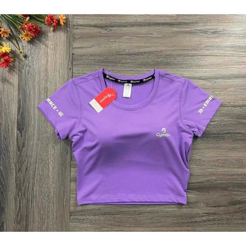 Áo croptop nữ thể thao-gym_yoga chất thun lạnh mát mịn co dãn cực mát tặng kèm mút ngực