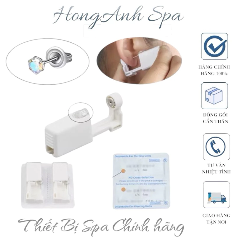 Dụng cụ bấm lỗ tai dùng một lần kháng khuẩn, an toàn, nhỏ gọn
