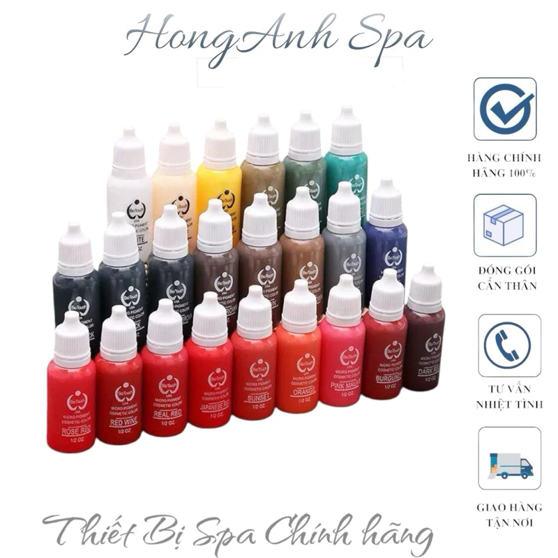 Mực Xăm Tập Biotouch - Mực Đặc, Nhanh Bám, Giúp Thợ Xăm Tiết Kiệm Chi Phí Khi Học Nghề Chai nhỏ 5ml