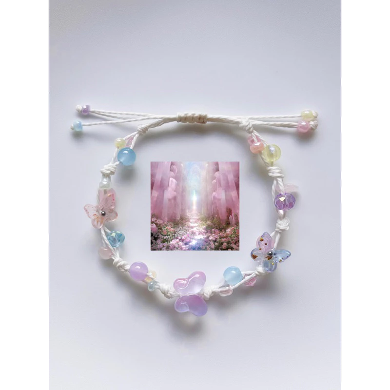 Vòng tay “ 𝓟𝓲𝓷𝓴 𝓓𝓸𝓸𝓻 “ - Vòng tay Handmade - HYGGE ♡.•*