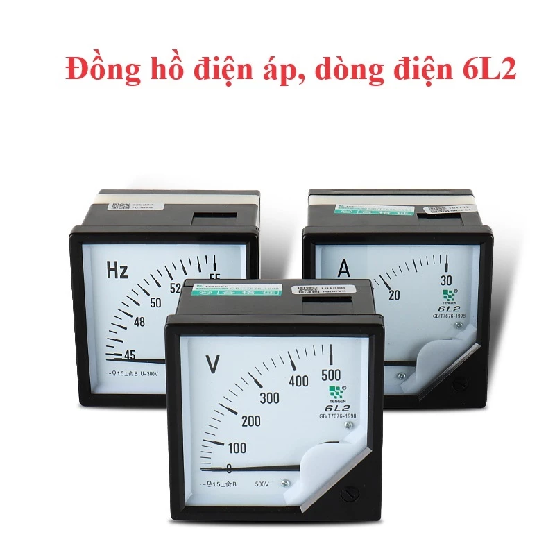 Đồng hồ đo vôn - ampe- Vôn kế , ampe kế 6L2-A Mặt 80x80mm  Đồng hồ gián tiếp ( bắt buộc phải dùng qua biến dòng )
