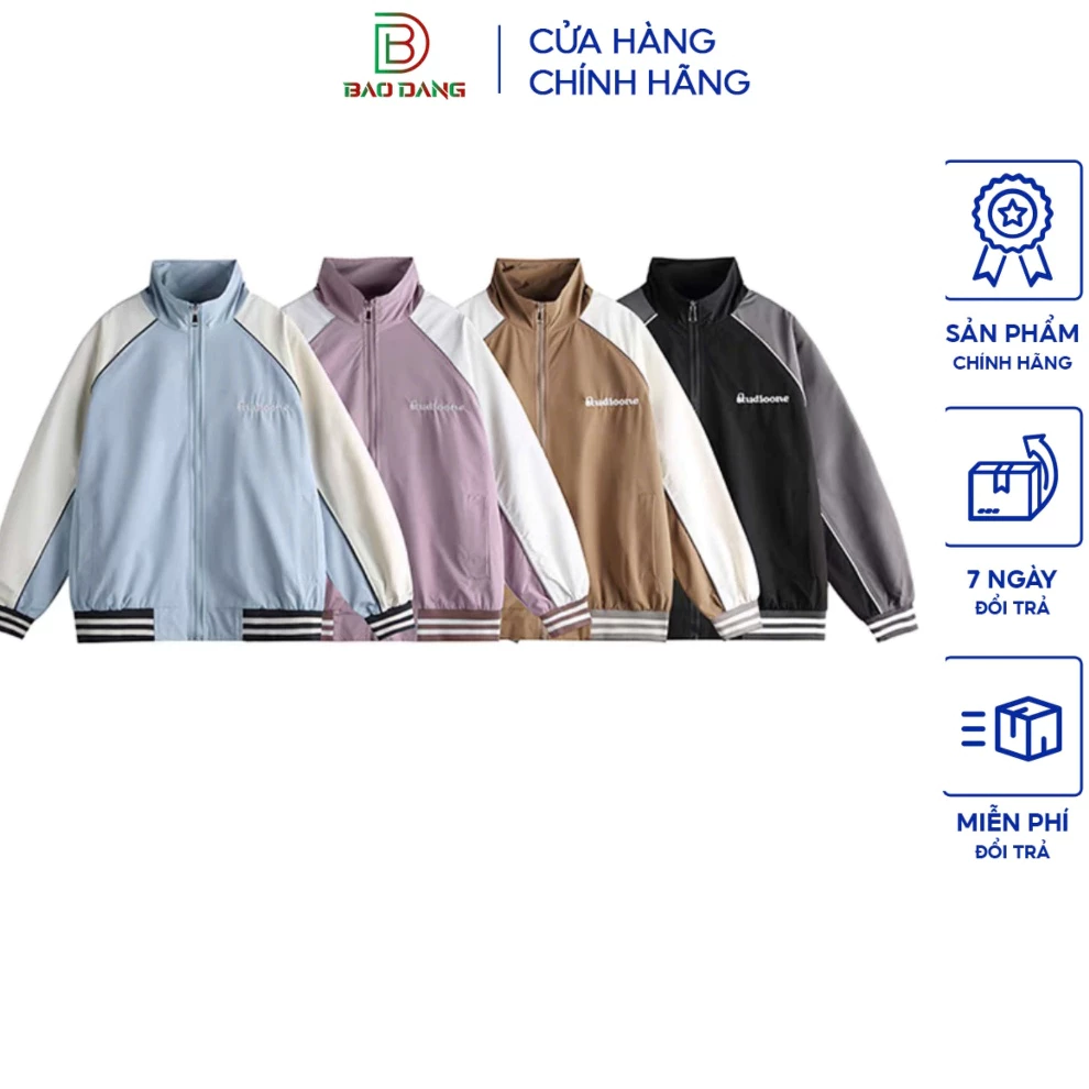 Áo khoác gió nam nữ chất liệu dù 2 lớp phối viền 4 màu cơ bản phong cách thanh lịch đầy cuốn hút 2026 Bảo Đăng.