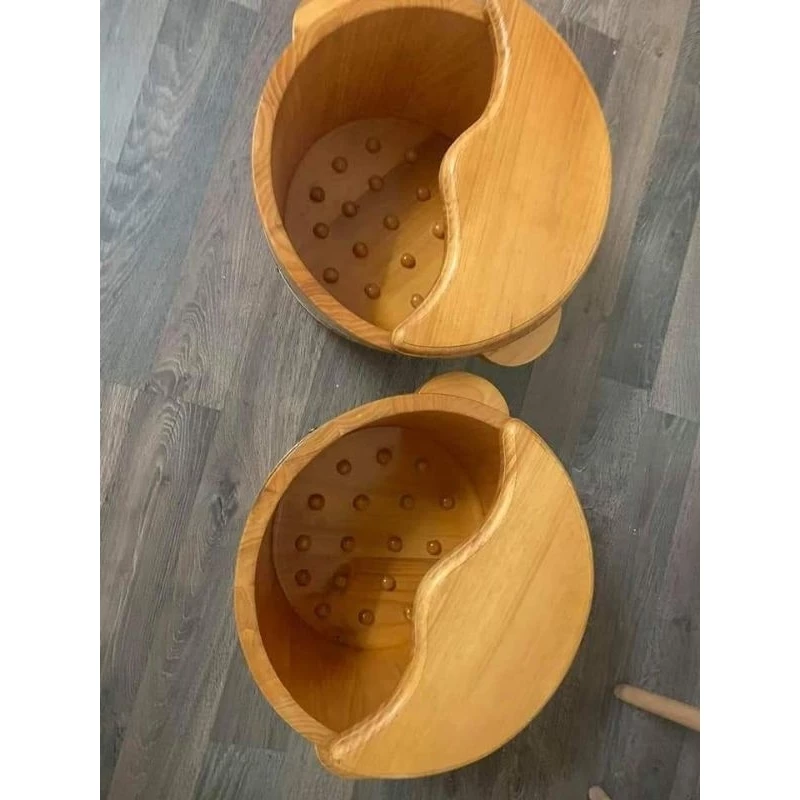 Chậu gỗ ngâm chân có nắp đậy