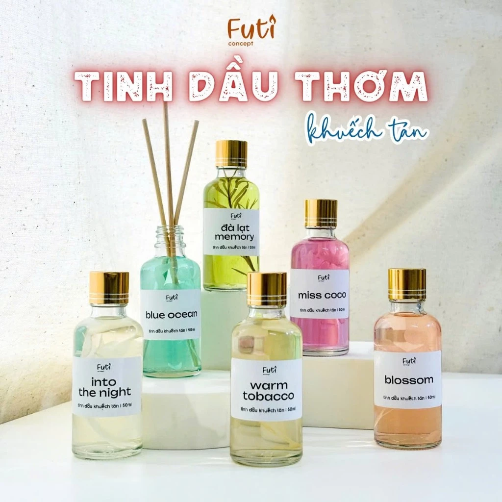 Hộp Quà Tinh dầu Khuếch Tán Hương Nước Hoa Thơm Phòng. Tặng Kèm Que Khuếch Tán
