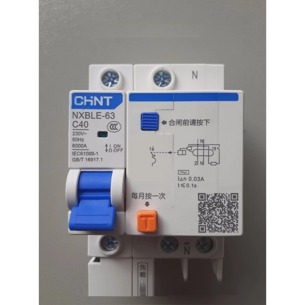 Aptomat chống rò - chống giật CHINT NXBLE 1P+N 16A~63A