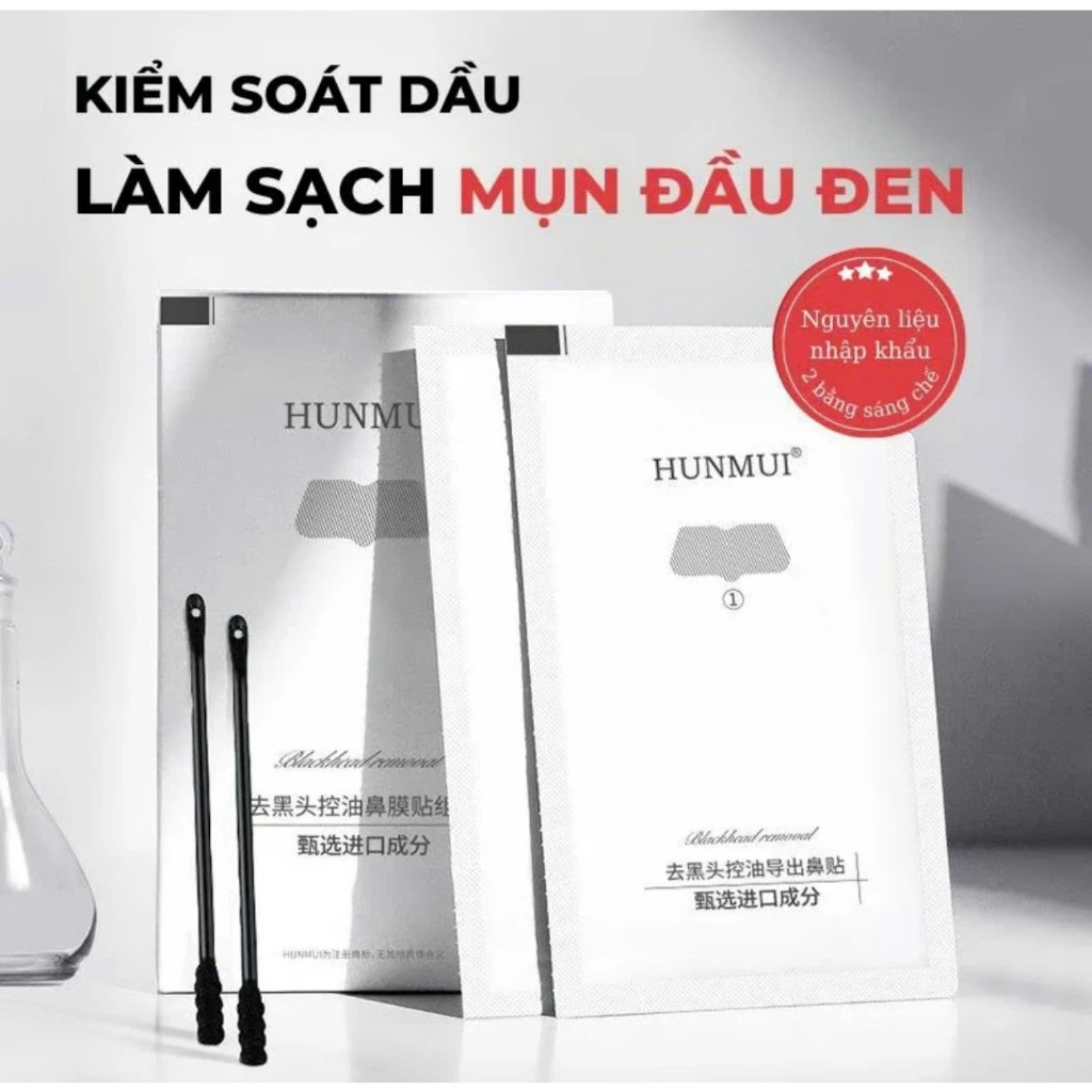 Mặt Nạ Đẩy Mụn Đầu Đen Mũi - Làm Sạch Sâu Lỗ Chân Lông - đẩy sạch mụn và se khít lỗ chân lông