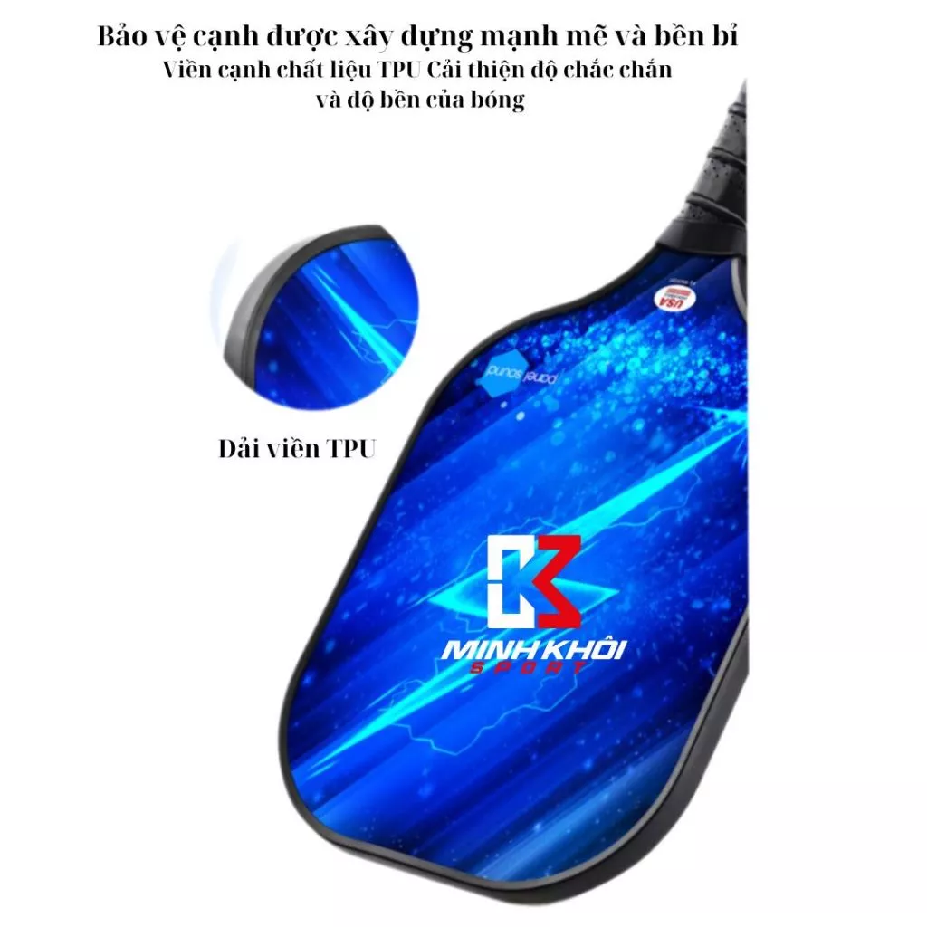 Bộ Vợt Pickleball Cao Cấp Siêu Nhẹ Siêu Bền, Độ Đàn Hồi Cực Tốt, Tặng Kèm 4 Quả Bóng Và Túi Đựng Thời Trang