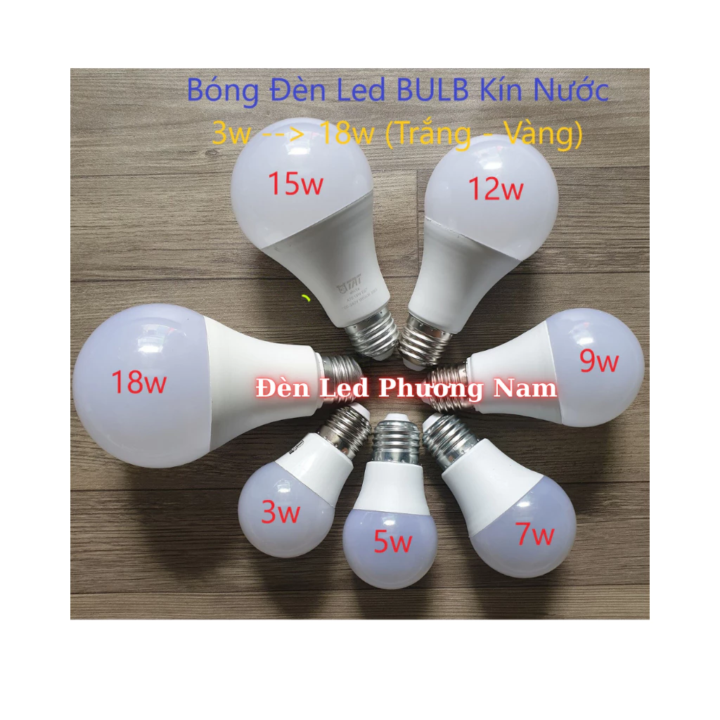 [COMBO 2 ] Bóng đèn LED BULB kín nước, siêu sáng nhiều kích cỡ