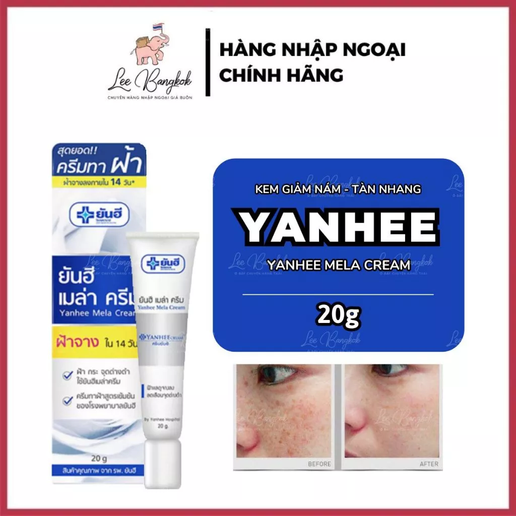 [HÀNG CHUẨN] Kem Yanhee Mela Cream Giảm Nám, Tàn Nhang, Đồi Mồi, Đốm Đen Thái Lan Phục Hồi Chống Lão Hóa Da Cao Cấp 20g